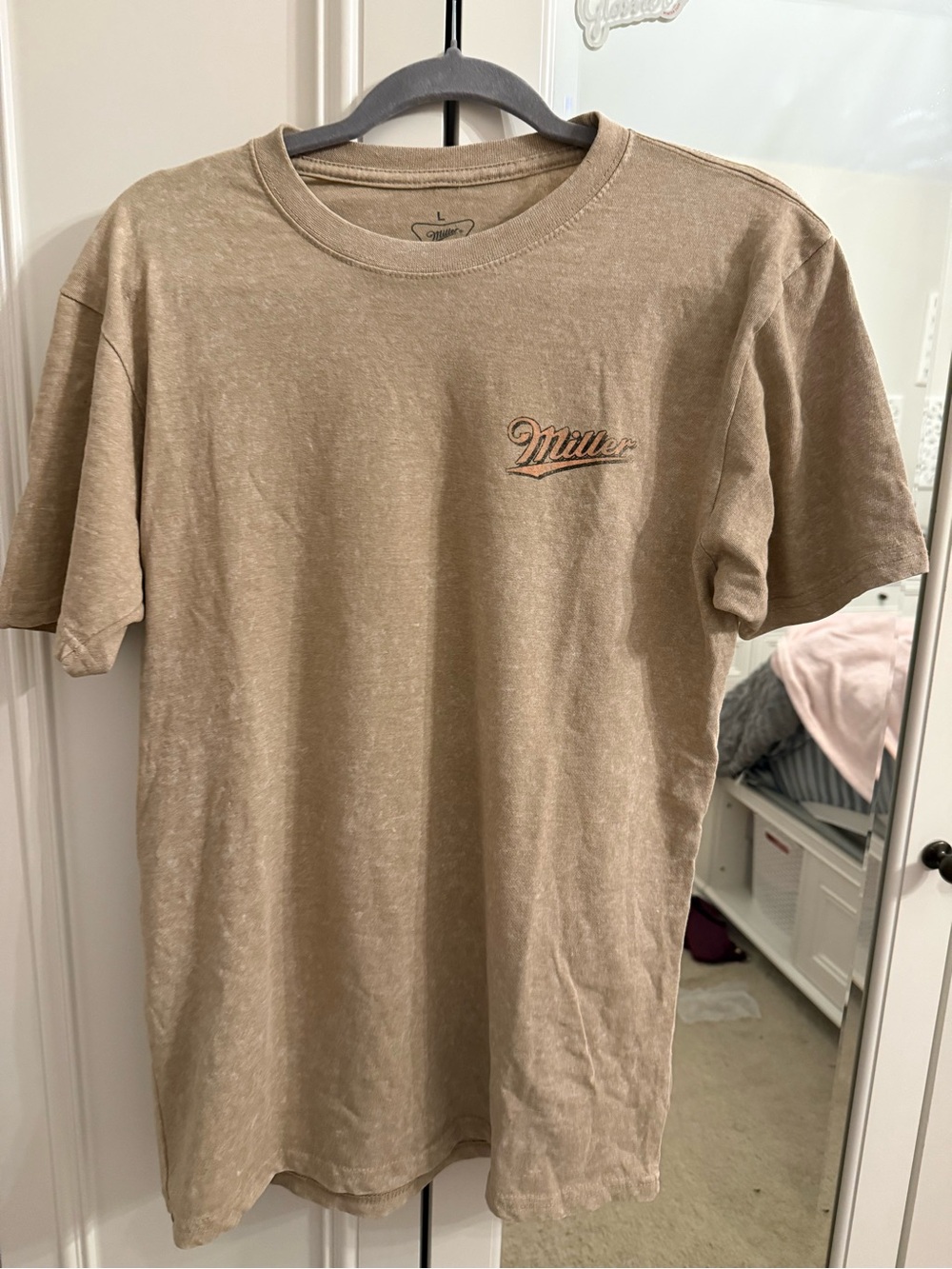 Logo Men's Short Sleeve Tee — Tan